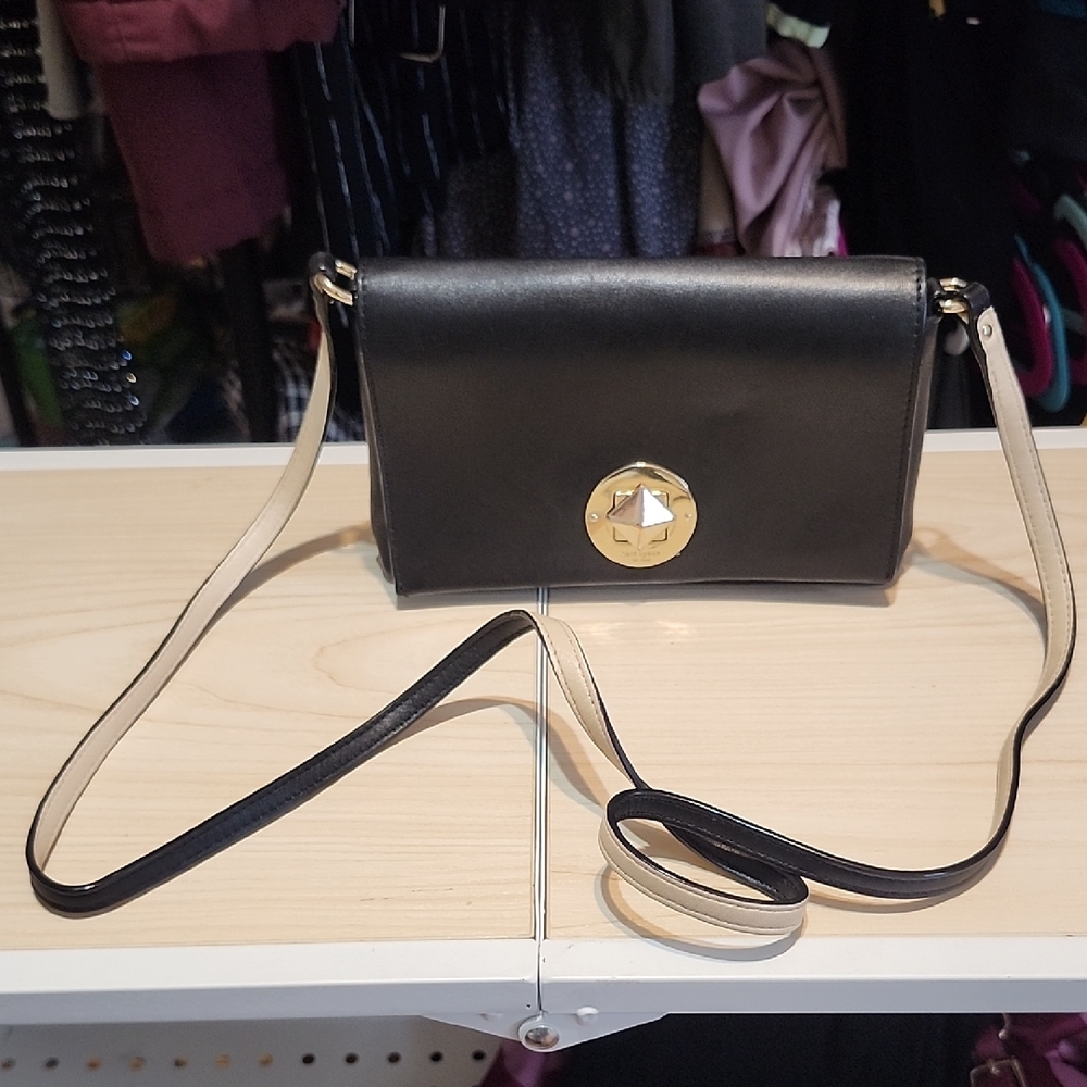 Kate Spade Black and Cream Crossbody Bag